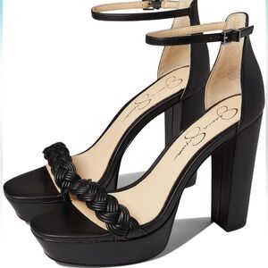 Jessica Simpson peomi black blocked heels